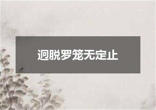 迥脱罗笼无定止