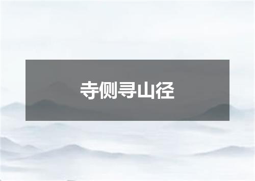 寺侧寻山径