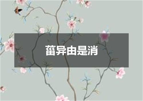 菑异由是消