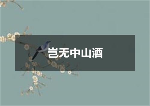 岂无中山酒