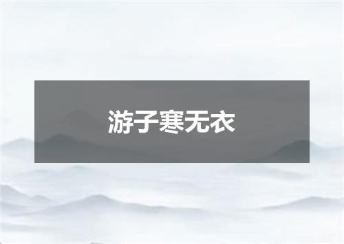 游子寒无衣