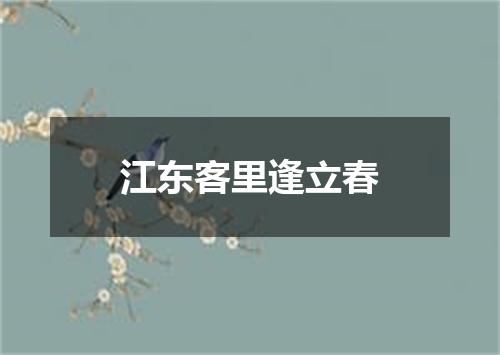 江东客里逢立春