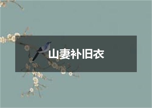 山妻补旧衣