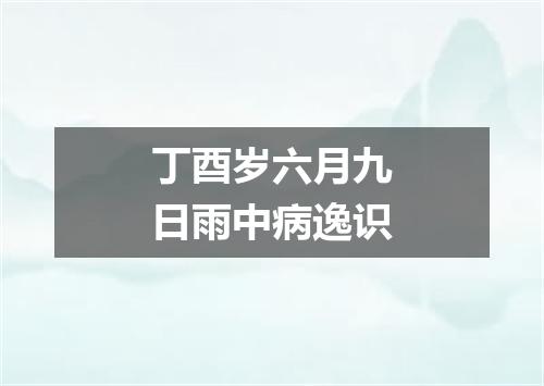 丁酉岁六月九日雨中病逸识