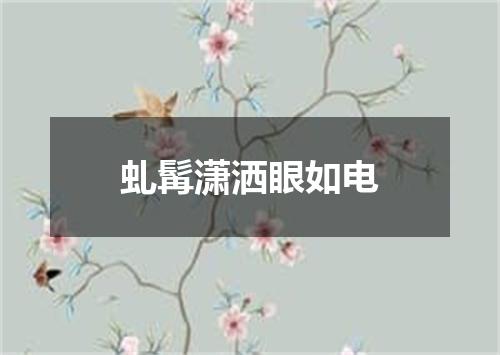 虬髯潇洒眼如电