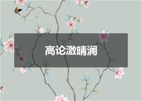 高论激晴澜