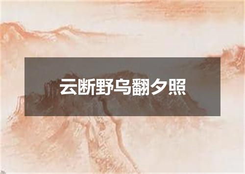 云断野乌翻夕照