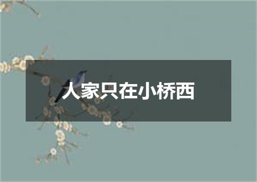 人家只在小桥西