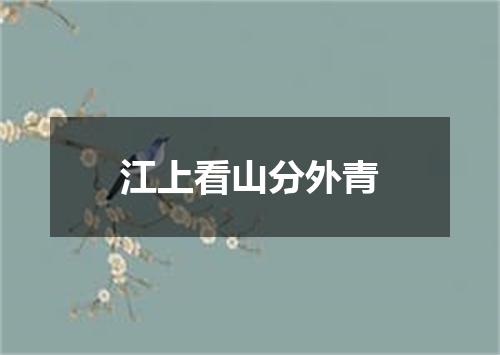 江上看山分外青