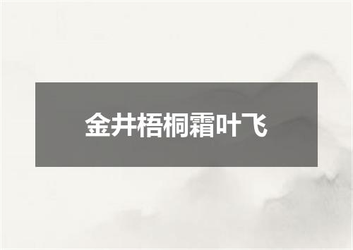 金井梧桐霜叶飞