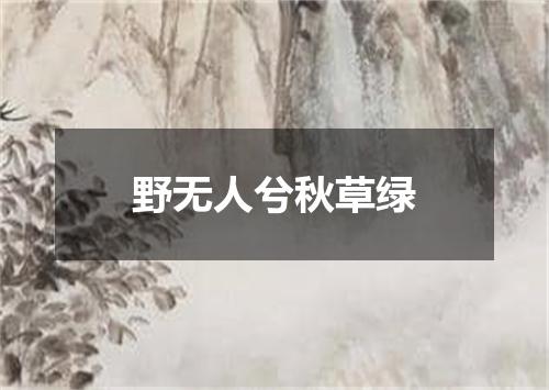 野无人兮秋草绿