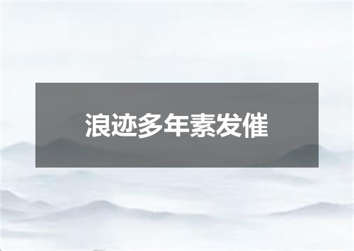 浪迹多年素发催