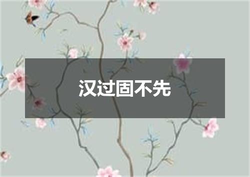 汉过固不先