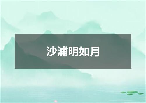 沙浦明如月