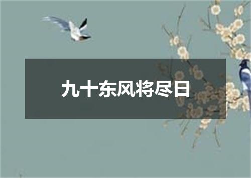 九十东风将尽日