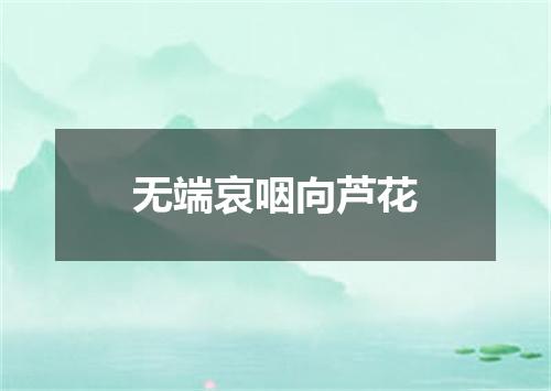 无端哀咽向芦花