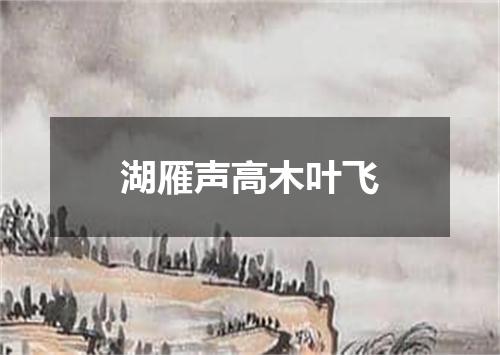 湖雁声高木叶飞