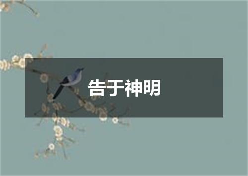 告于神明