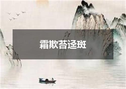 霜欺苔迳斑