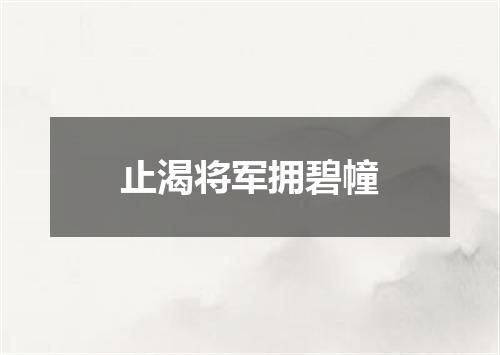 止渴将军拥碧幢