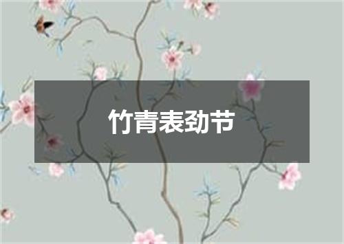 竹青表劲节