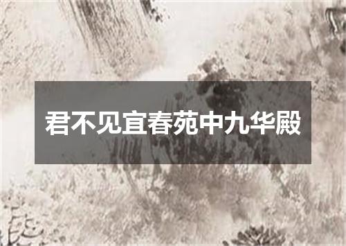 君不见宜春苑中九华殿