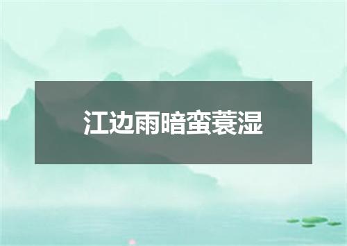 江边雨暗蛮蓑湿