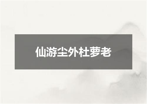 仙游尘外杜萝老