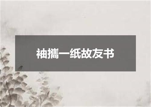 袖攜一纸故友书