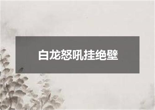 白龙怒吼挂绝壁