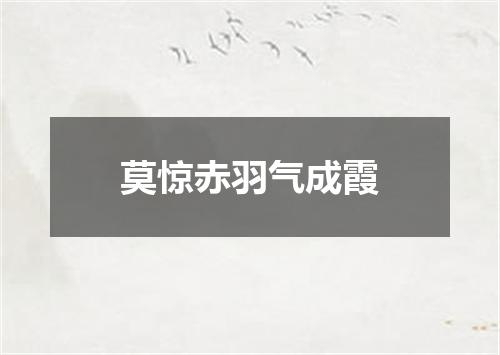 莫惊赤羽气成霞