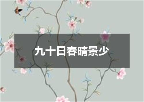 九十日春晴景少