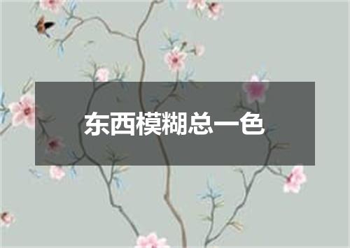 东西模糊总一色