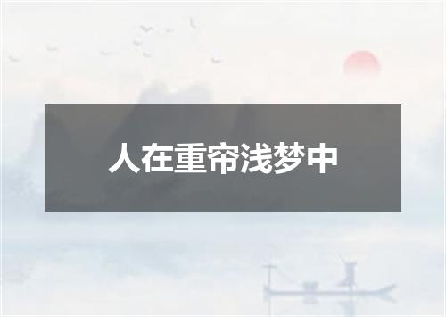 人在重帘浅梦中