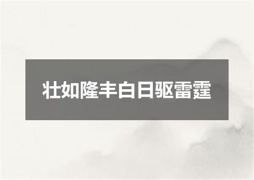 壮如隆丰白日驱雷霆