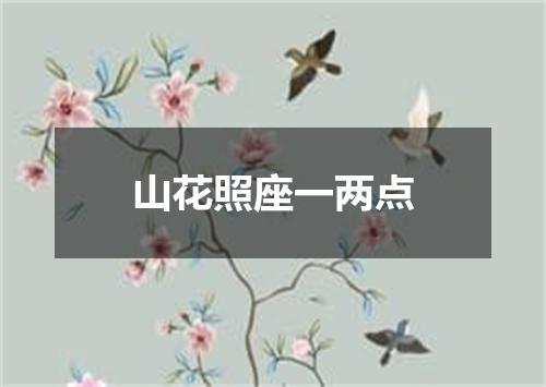 山花照座一两点