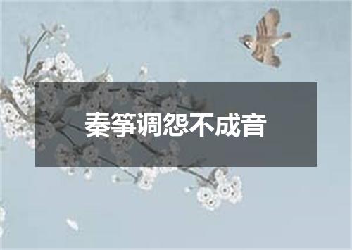 秦筝调怨不成音