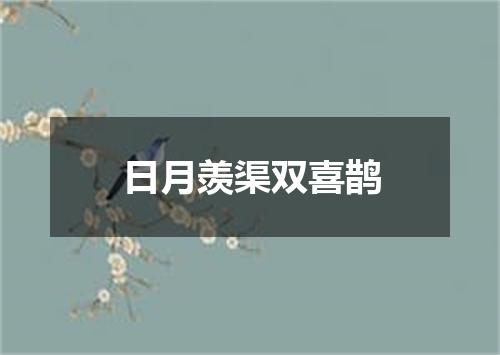 日月羡渠双喜鹊