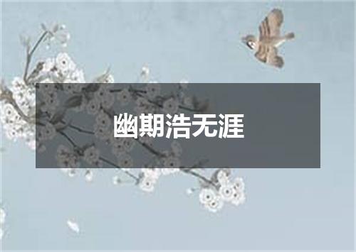 幽期浩无涯