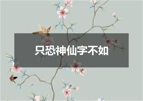 只恐神仙字不如