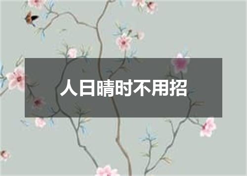 人日晴时不用招