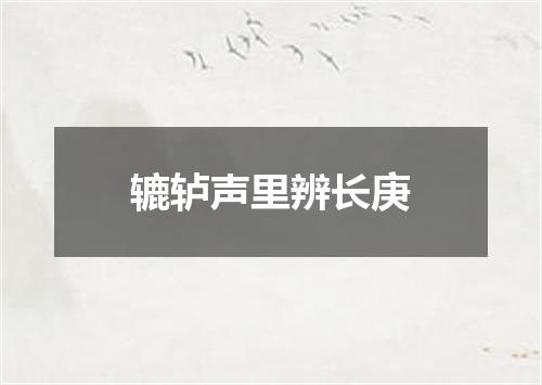 辘轳声里辨长庚