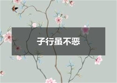 子行虽不恶