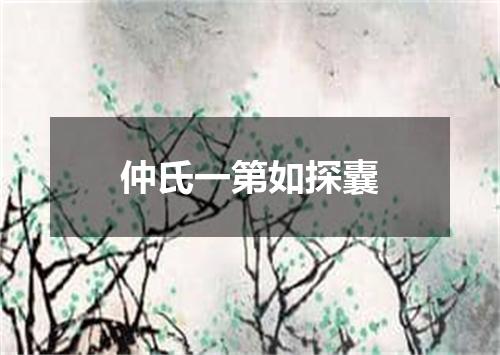 仲氏一第如探囊