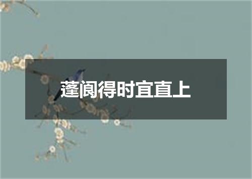 蓬阆得时宜直上