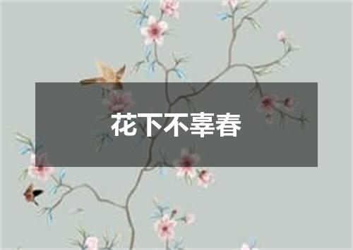 花下不辜春