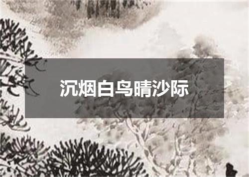 沉烟白鸟晴沙际