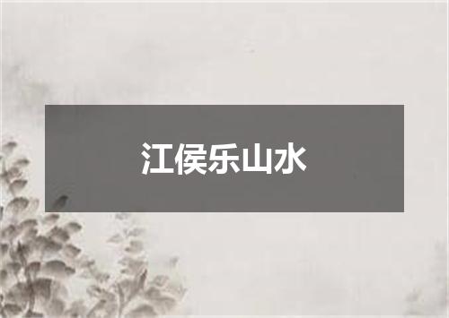 江侯乐山水