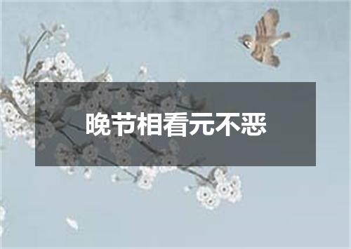 晚节相看元不恶