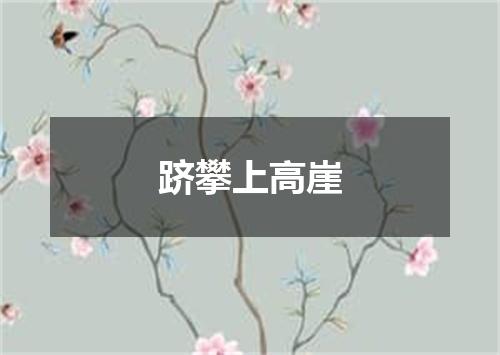 跻攀上高崖